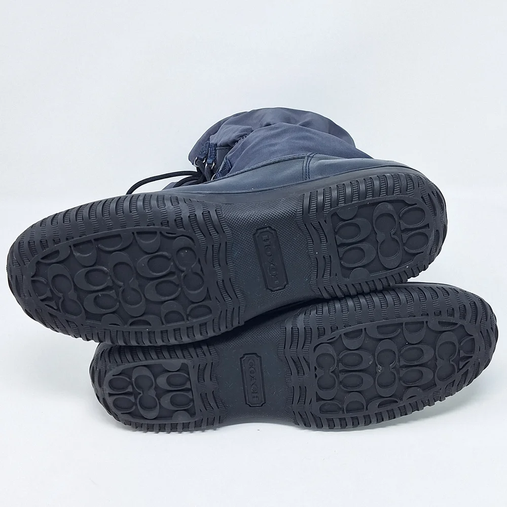 Coach Navy Winter Boots Teddy Bear Lining A9177 Sage